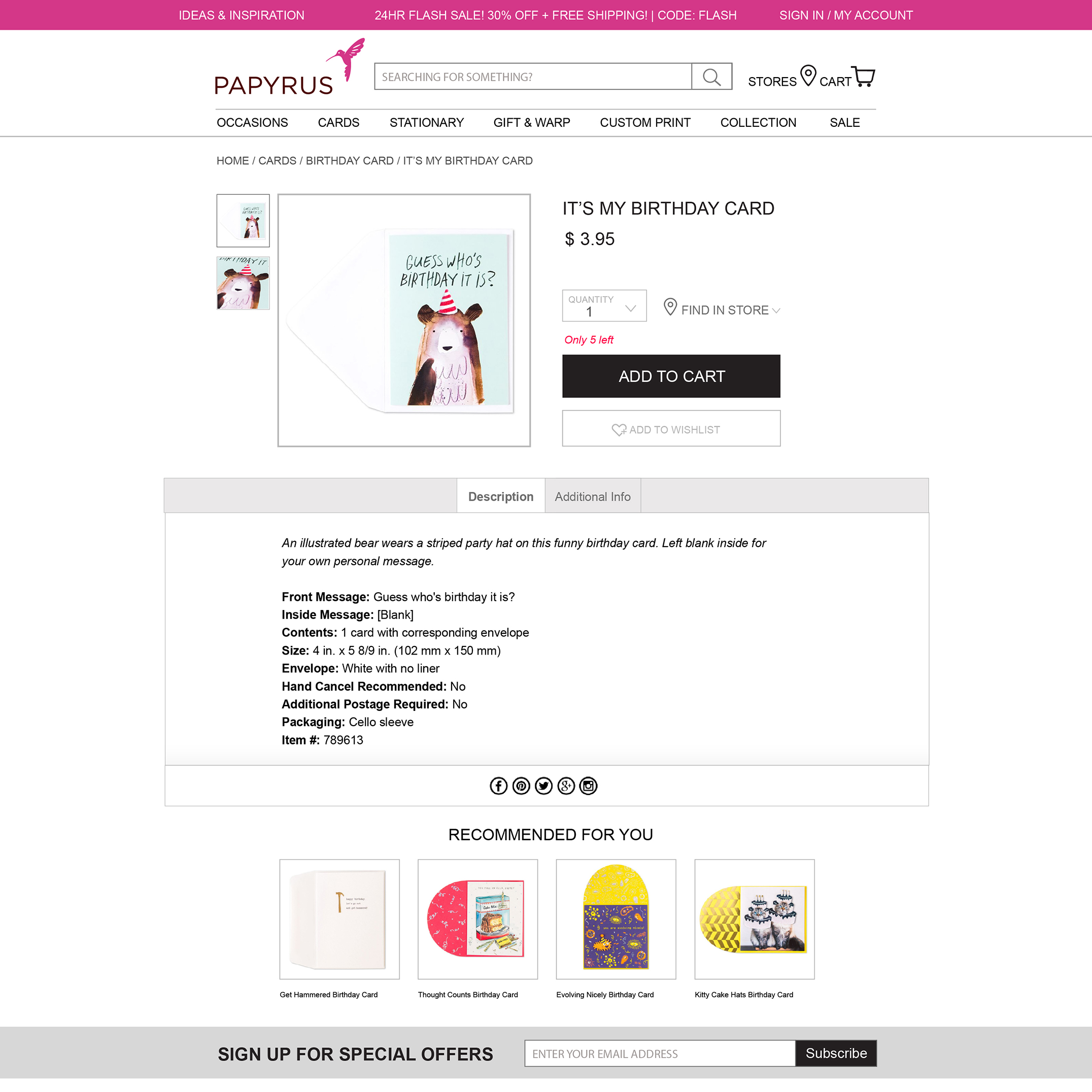 Papyrus Store Product Page [2018]
